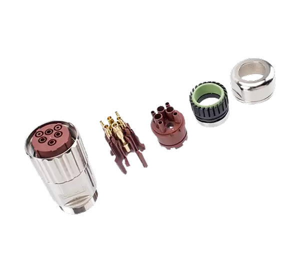 M40 إشارة مستقيمة أنثى المكونات المعدنية المجمعة (تجعيد)