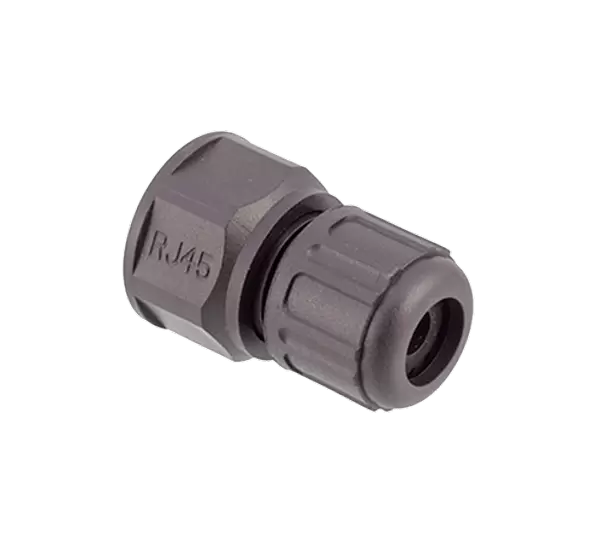 RJ45 قابس بلاستيكي ذكر مستقيم (ملولب)