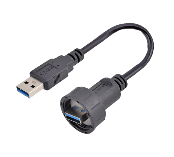 USB ذكر إلى ذكر مقولب مع كابل (ملولب)