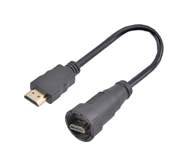 قابس كابل HDMI Str.Male إلى Str.Male (ملولب)